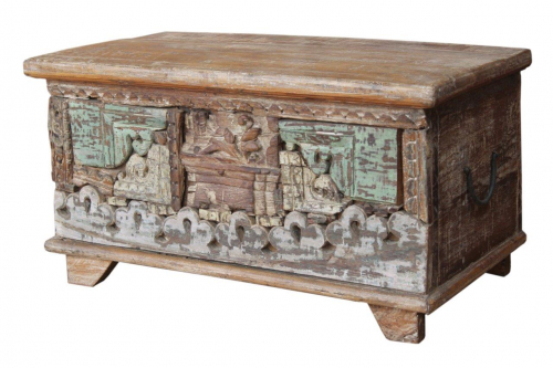 Antique wooden chest - model 12 - 40x78x40 cm 