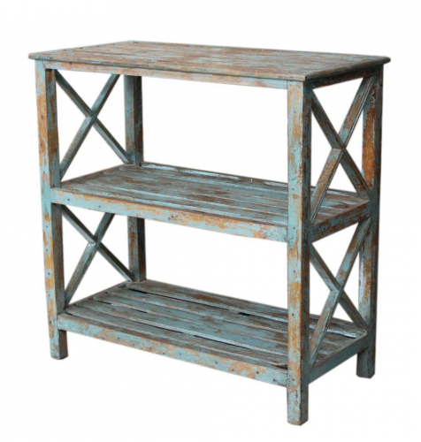 Rustic bookcase, kitchen shelf, solid wood, vintage look - model 17 - 80x79x40 cm 