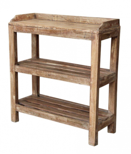 Rustic bookcase, kitchen shelf, solid wood, vintage look - model 18 - 80x74x28 cm 
