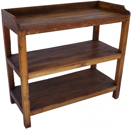 Rustic bookcase, kitchen shelf, solid wood, vintage look - model 12 - 92x90x42 cm 