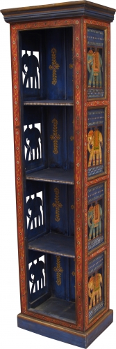 Hand painted bookcase with metal decorations - 183x53x31 cm 