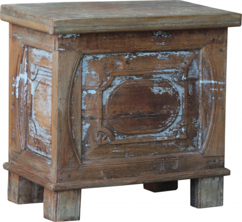 Vintage wooden box, wooden chest, coffee table, coffee table made of solid wood, decorated - model 40 - 57x56x33 cm 