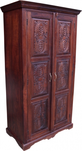 Colonial style closet with compartments and clothes rail - model 1 - 185x100x52 cm 