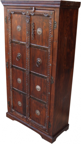 Cupboard, wardrobe, solid wood, colonial style - model 5 - 180x90x40 cm 