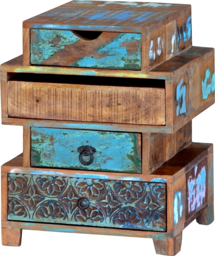 Drawer cabinet with 4 drawers in vintage design - Model 7 - 60x45x33 cm 