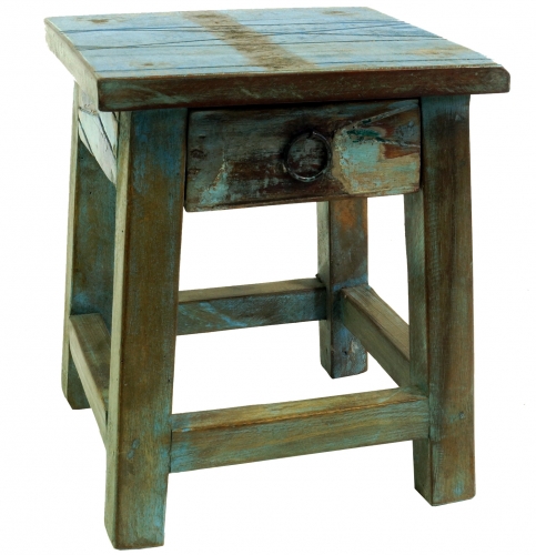 Vintage stool with small drawer - model 3 - 30x25x25 cm 