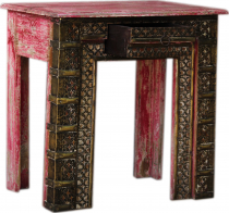 Oriental side table with brass decoration - model 2
