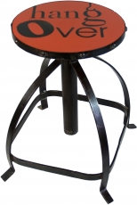 Metal stool, swivel stool - orange
