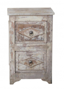 Vintage side cabinet, chest of drawers, bedside cabinet, hall cabinet with 2 drawers - model 1 - 65x40x34 cm 