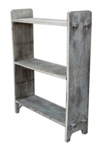 Rustic bookcase, kitchen shelf, solid wood, vintage look - model 25 - 122x92x30 cm 