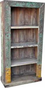 Elaborately decorated bookcase in vintage look - model 25 - 187x96x41 cm 