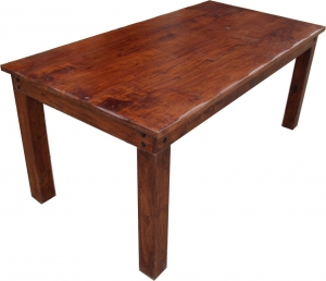 Dining table with round edges without hardware R509 dark - model 3