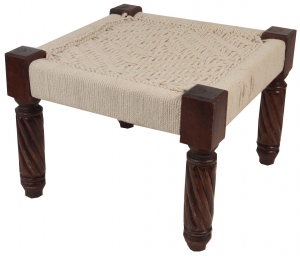 Stool with woven seat - model 1 - 32x42x42 cm 
