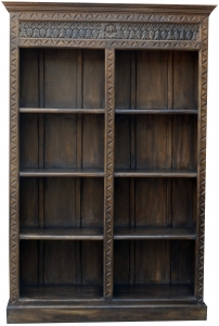 Elaborately decorated bookcase in vintage look - model 27 - 183x123x36 cm 