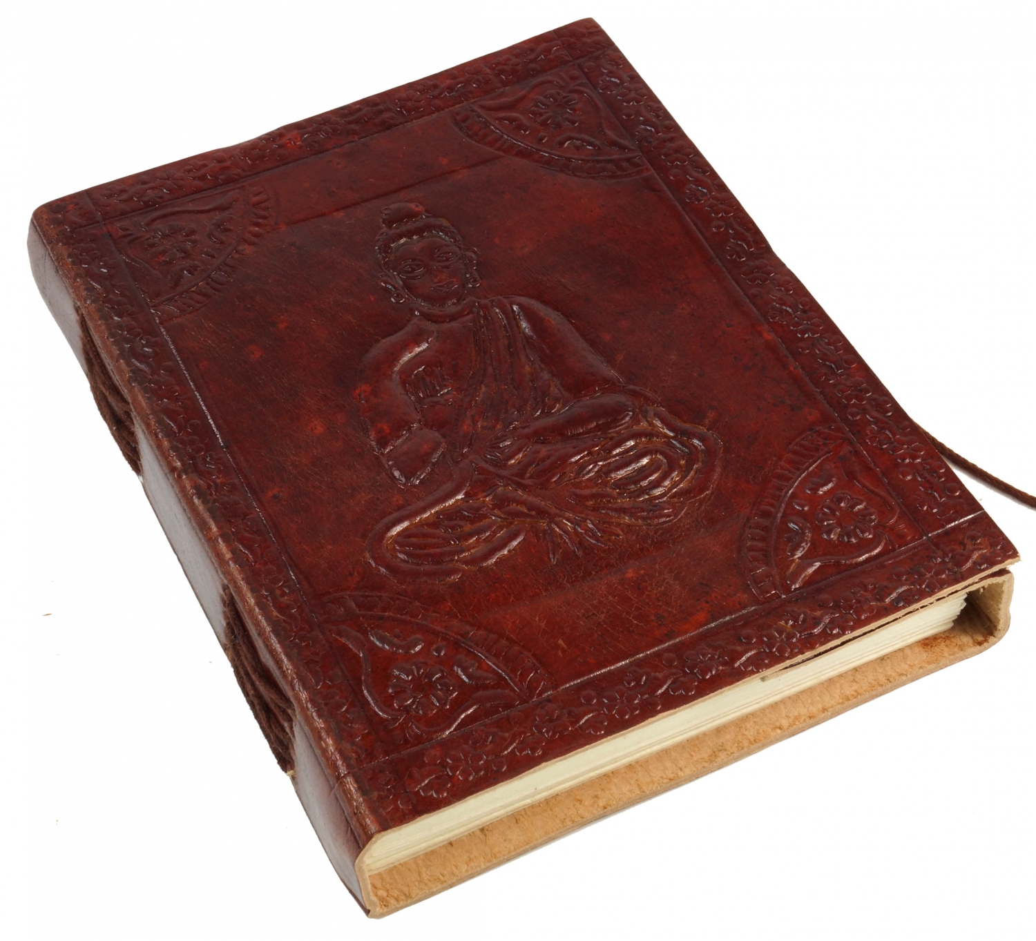 Dekostein 12*15 cm Lederbuch Notizbuch Tagebuch mit Ledereinband 